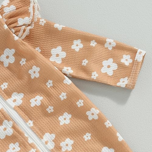 Miniatura 6 de Madjtlqy Mameluco de manga larga con volantes y diadema para recién nacido, para otoño e invierno, para bebé recién nacida