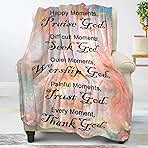 Christian Gifts for Women Faith, Inspirational/Religious/Spiritual Gifts for Adults, Soft Throw Blankets for Women/Men, Personalized Blankets for Adults 40