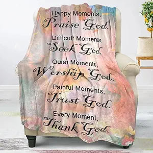 Christian Gifts for Women Faith, Inspirational/Religious/Spiritual Gifts for Adults, Soft Throw Blankets for Women/Men, Personalized Blankets for Adults 30"x 40"