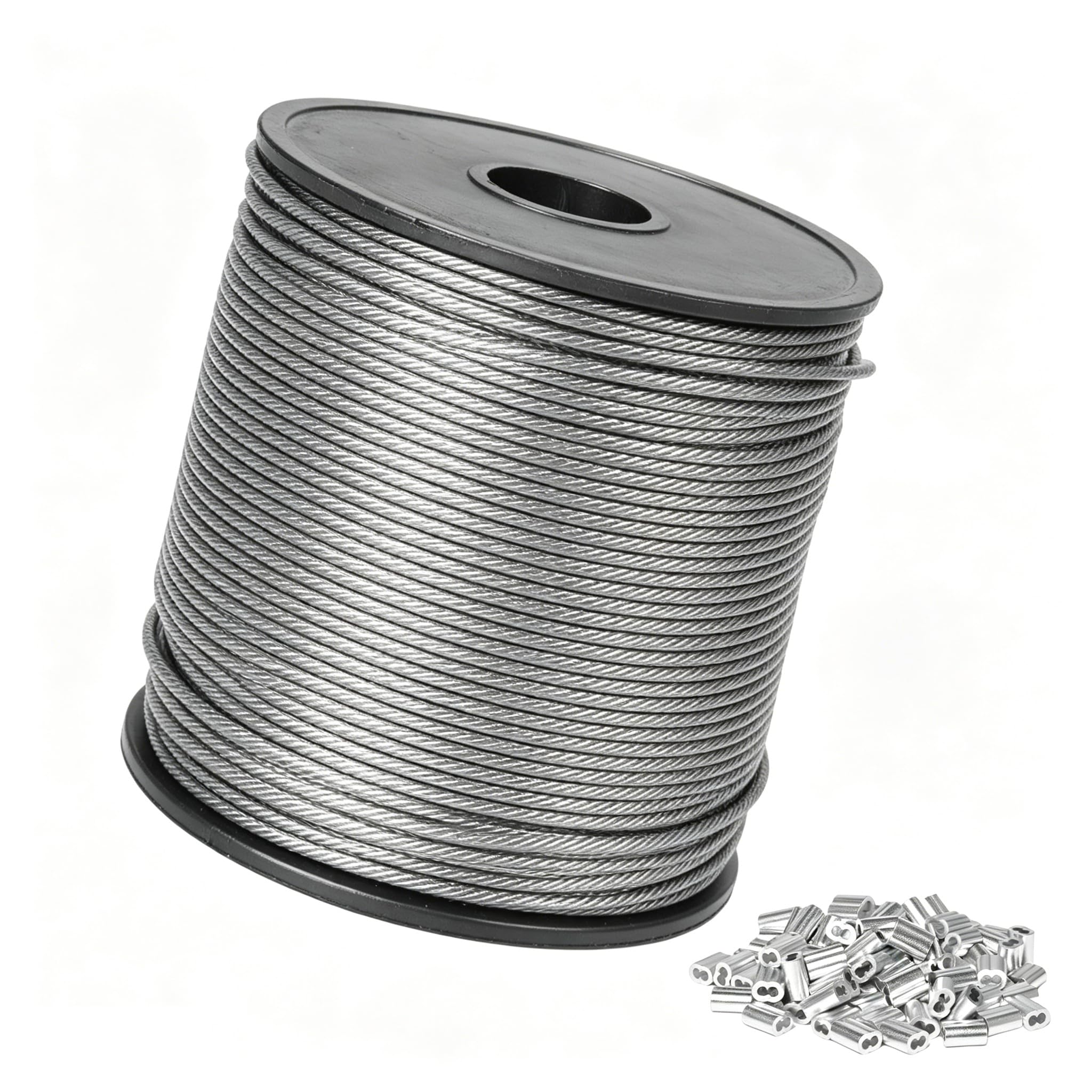 Cuerda de alambre de acero inoxidable de 2 mm x 100 m, cable de acero 304