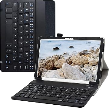 Bige for Galaxy Tab A7 10.4 inch 2020 Keyboard Case,PU Leather Cover with Romovable Wireless Keyboard for Samsung Galaxy Tab A7 10.4 inch 2020 SM-T500 /T505 /T507 Tablet,Black, 10001962-1