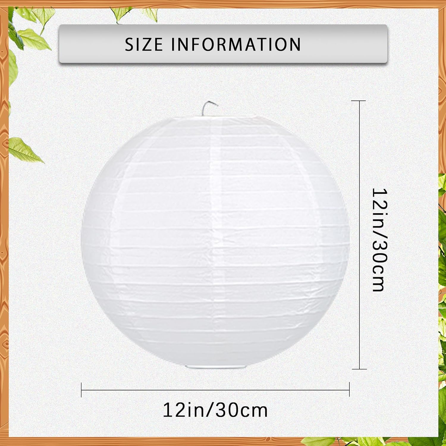 30Pcs White Round Paper Lanterns for Home Decor, Restaurant, Church, Wedding, Birthday Party Decorations, Hanging Chinese Japanese Paper Lantern Lamps (12 Inch)
