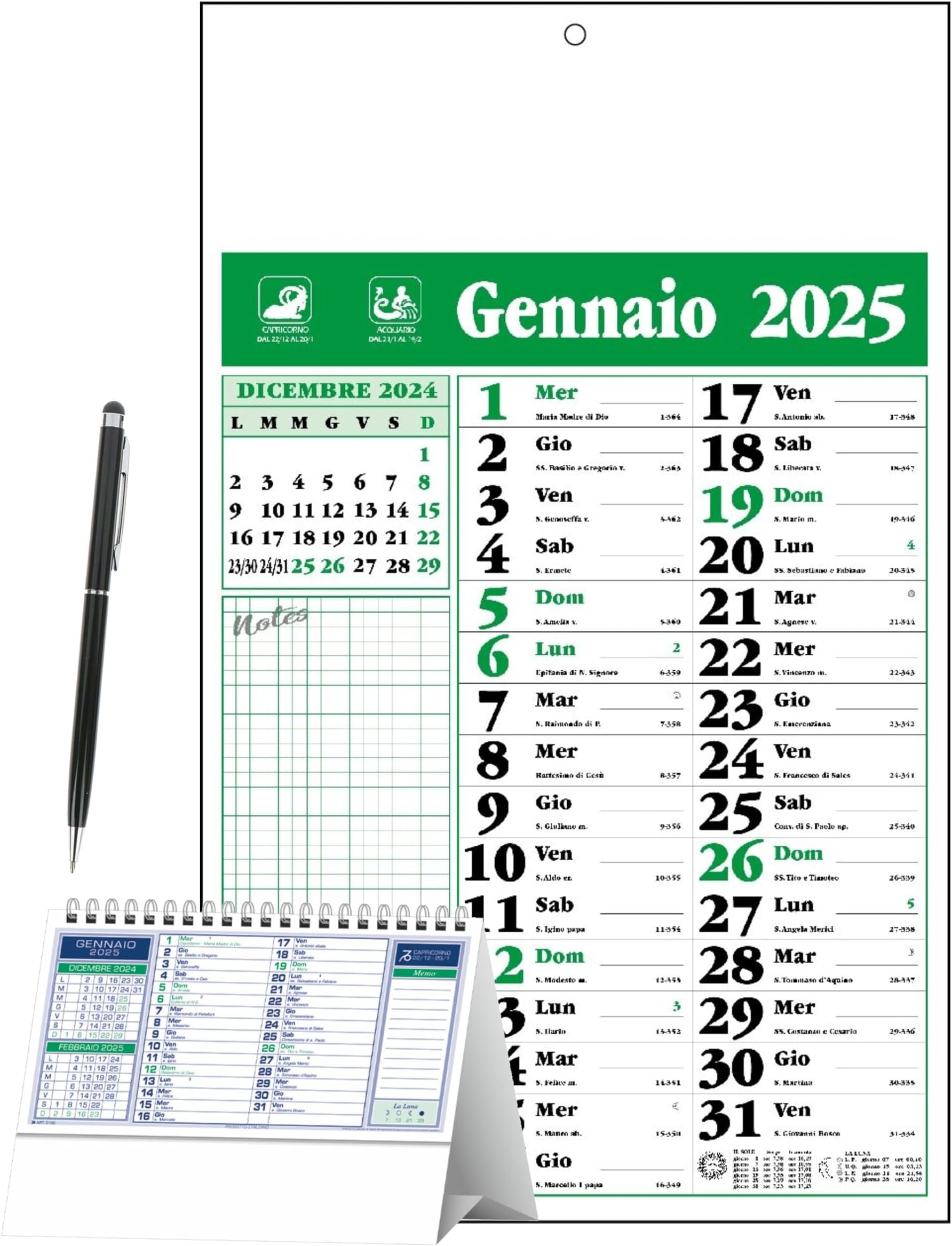 Calendario Da Parete 2025 Feng Shui Meditation - 30x30 Cm - Con Illustrazioni, Multilingue, Con Spazio Per Appunti - Foto 2