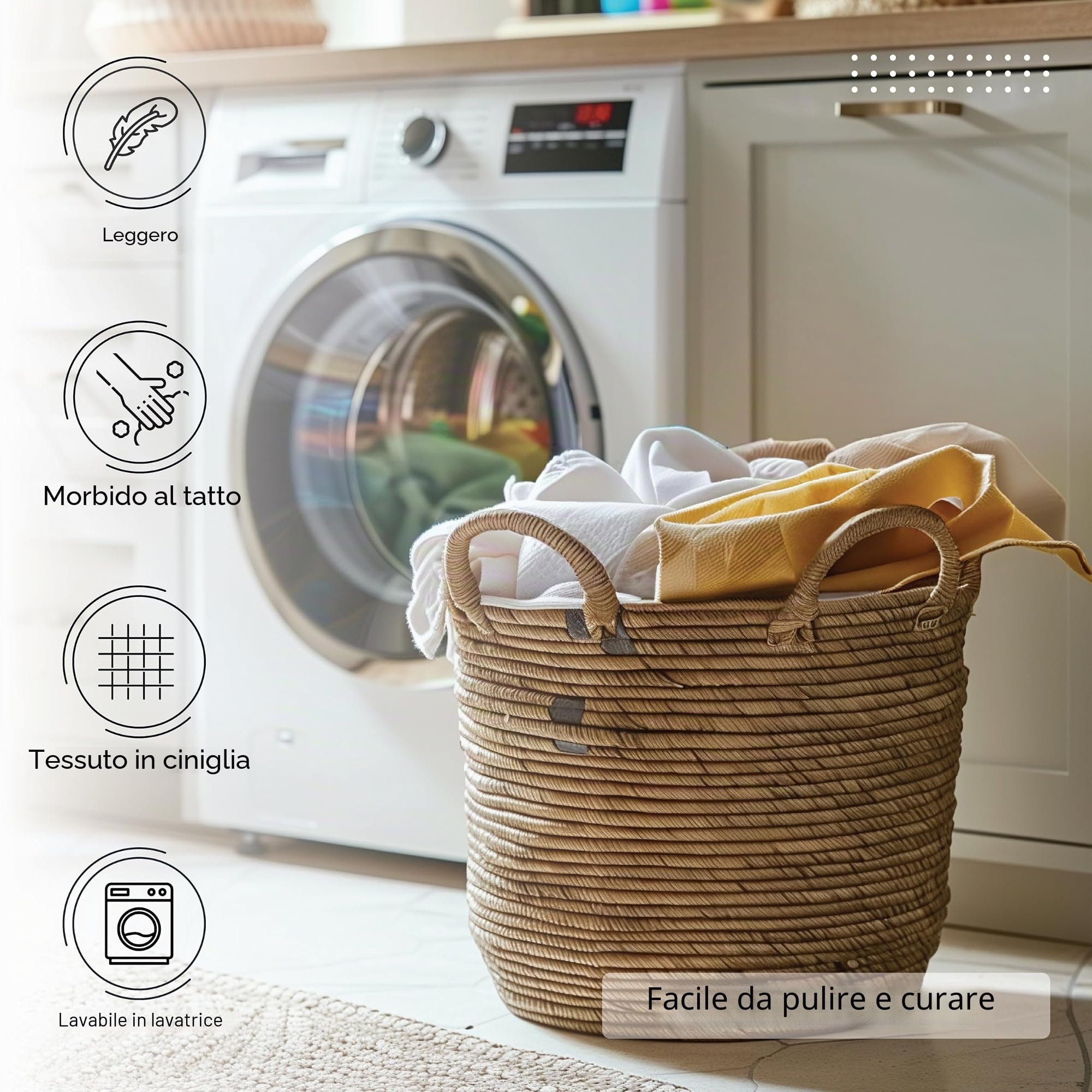 Encasa XO Runner da Tavola Moderno in Chenille 13"x72" Sabbia | Tessuto in Chenille Fine | Lavabile in Lavatrice | Morbido & Durevole | Decorazione Tavolo