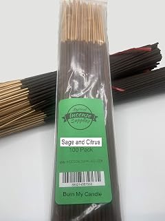 Sage & Citrus Incense Sticks Punk Heavily Scented Handmade ~ Bulk Wholesale ~ 100 Pack ~