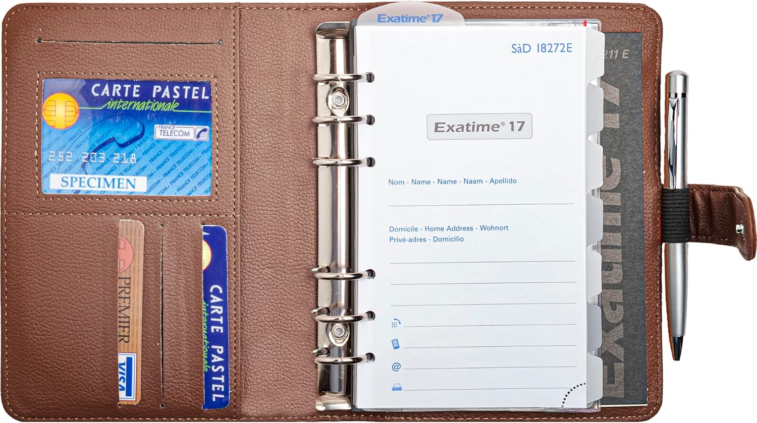 Exacompta - 72559E - Exatime 17 Baltic Organiser - 15 x 19 cm - Weekly Planner September 2024 to December 2025-16 Months - Brown