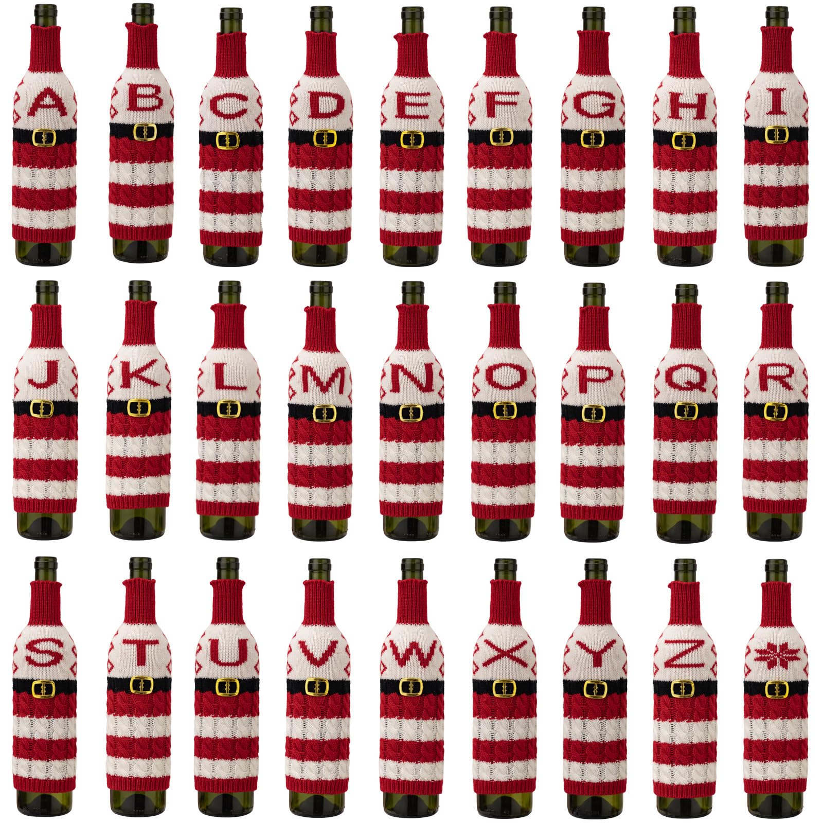 Fundas para botellas de vino de punto para decorar mesas de catering y banquetes con 27 piezas