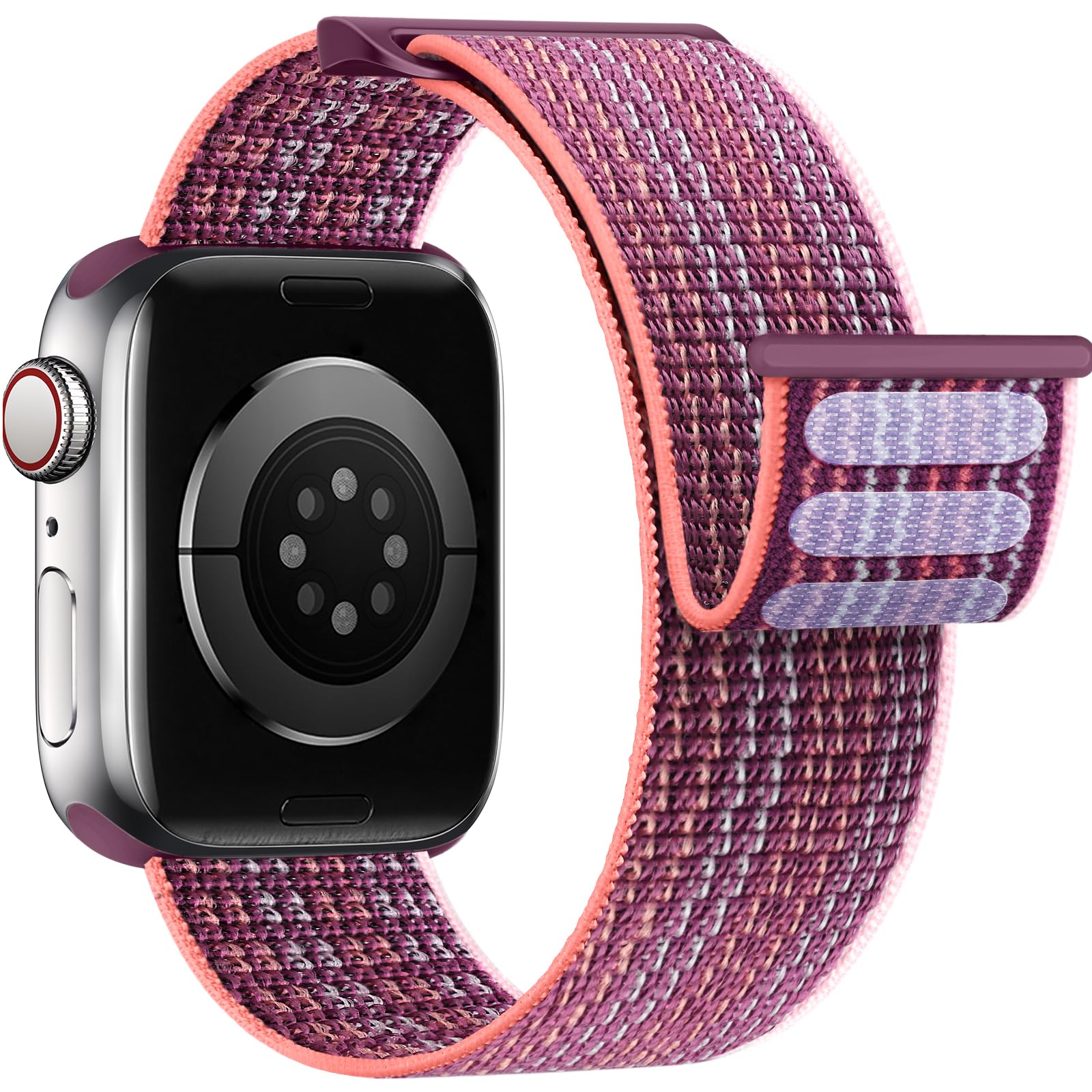 Yoohoo Nylon Straps Compatible with Apple Watch Straps 44mm 45mm 46mm 49mm 42mm(Series 3/2/1)Women Men,Upgraded Soft Nylon Replacement Bands for iWatch Series 11 10 9 8 7 6 5 4 3 2 1 SE3 Ultra3/Black — view 43