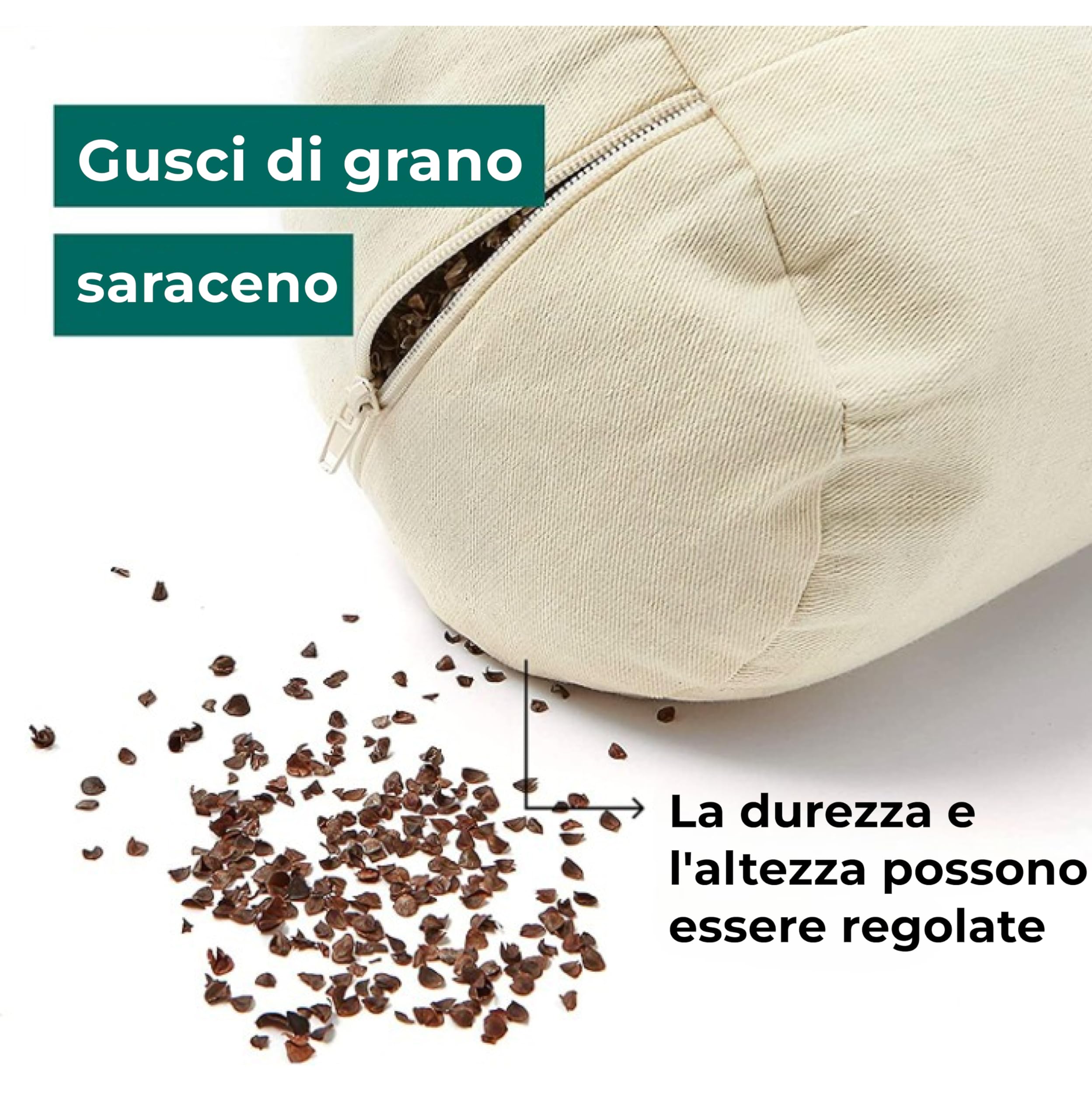 Bolster Yoga - Yoga Cuscino Cilindro Ø20 cm – Rullo 100% Naturale