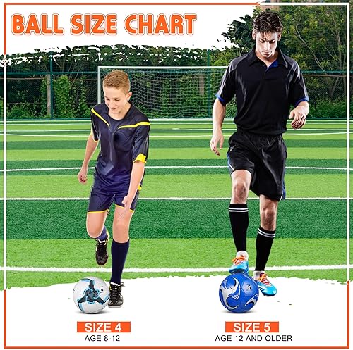 Miniatura 4 de Jenaai Balón de fútbol cristiano de donación benéfica a granel con bomba, tamaño desinflado 3, 4, 5, pelota de fútbol cosida a máquina para regalos