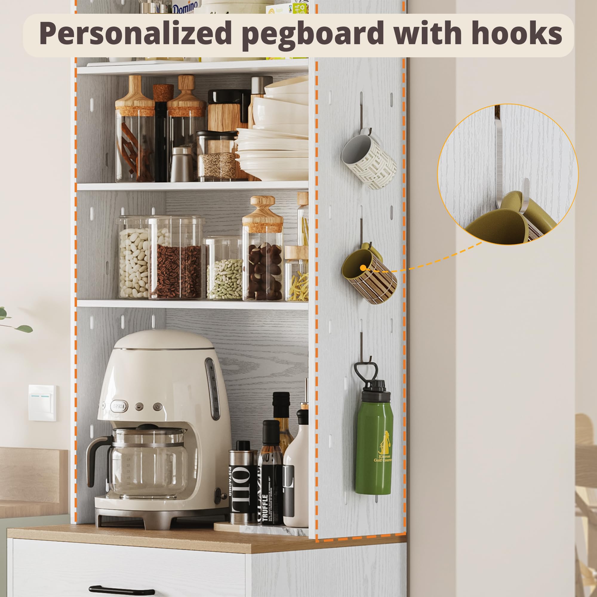 Amazon.com - IRONCK Bakers Rack Microwave Stand with Customizable