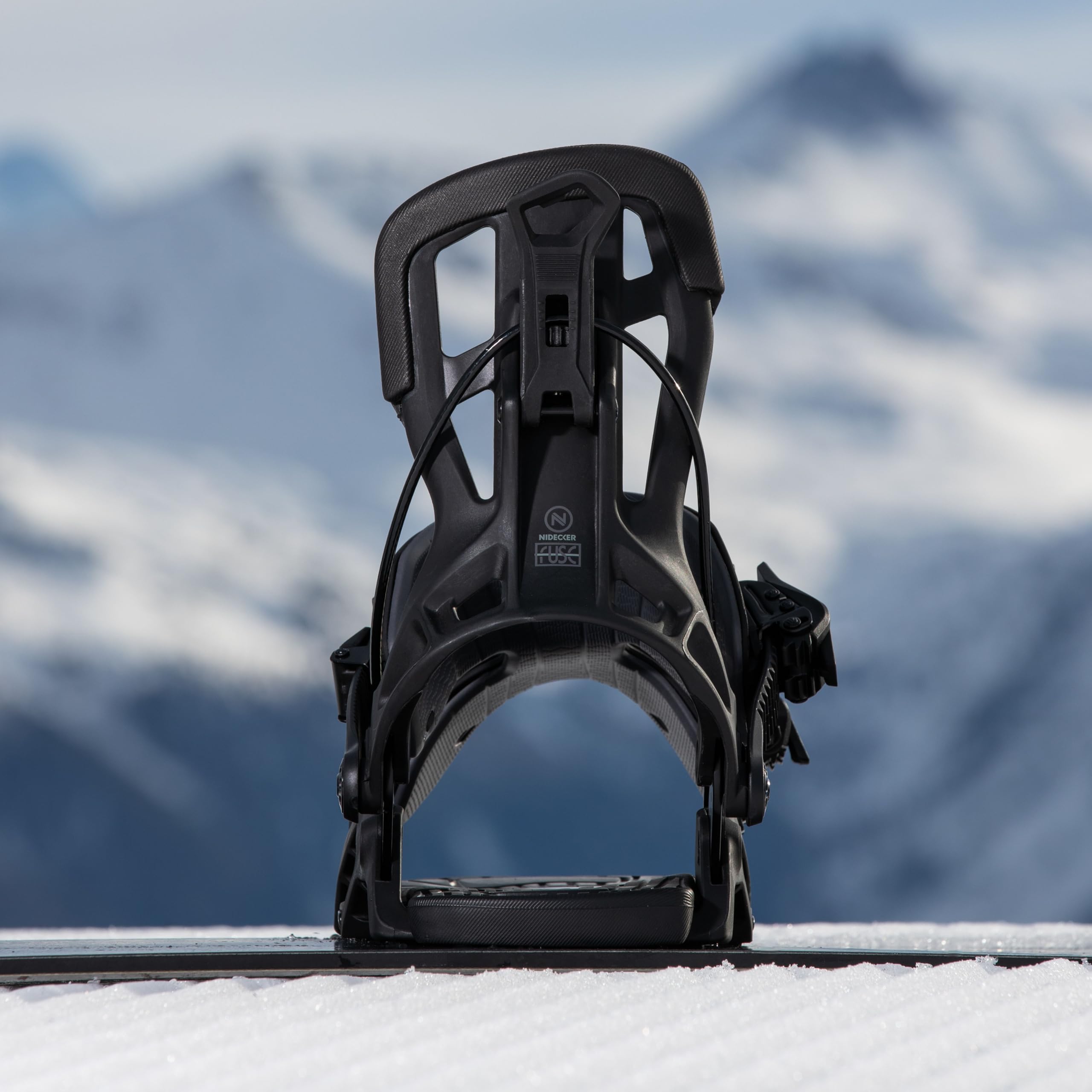 Fixations de Snowboard Nidecker Flow Fuse Speed-Entry Fusion PowerStrap et Plaque de Base en Nylon rempli de Verre
