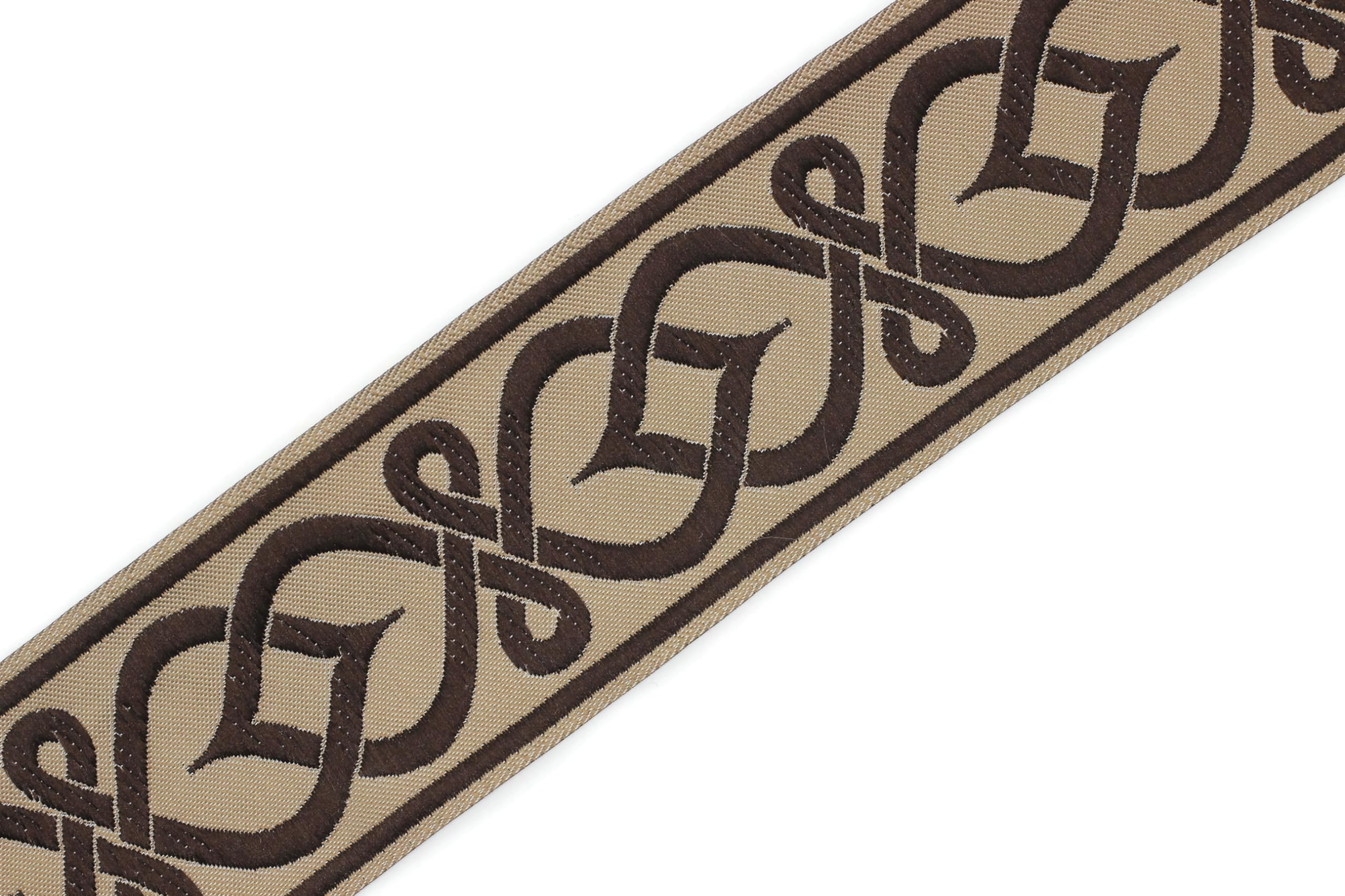 10 M Keltisches Jacquard Band – 50 Mm Breit, Bordeaux Für Nähen & DIY
