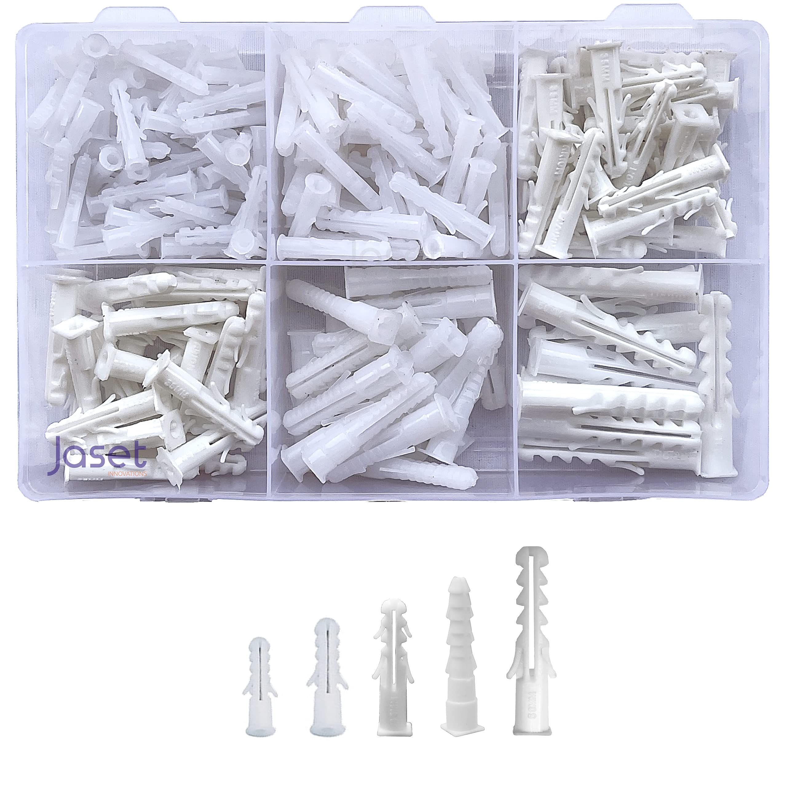 Jaset Innovations Drywall Rawl Plugs/Gitti/Anchors - Assorted Set - Pack of 210 pcs (B093DTM7J2) Amazon Price History, Amazon Price Tracker