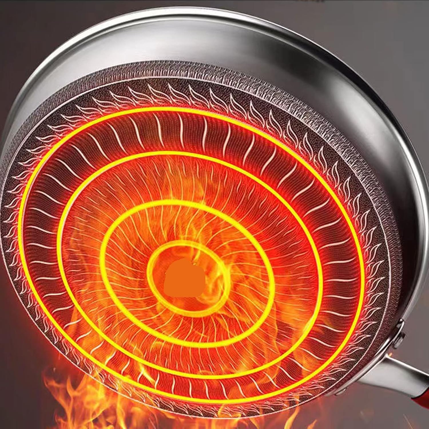 Chef's Pans 1pc Frying Pan 28cm Kitchen Nonstick Stainless Steel Wok Electric