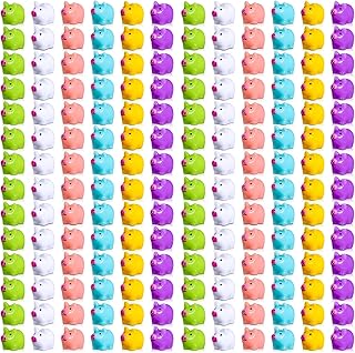 Libima 120 Pieces Mini Resin Pig Miniature Piggy Figures Miniature Garden Landscape Dollhouse Aquarium Potted Plant Room Decorations DIY Party Prank Toys