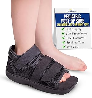 Brace Direct Pediatric Post-Op Shoe, Children's Foot Injury Recovery, Support for Broken Toes, Fractures,