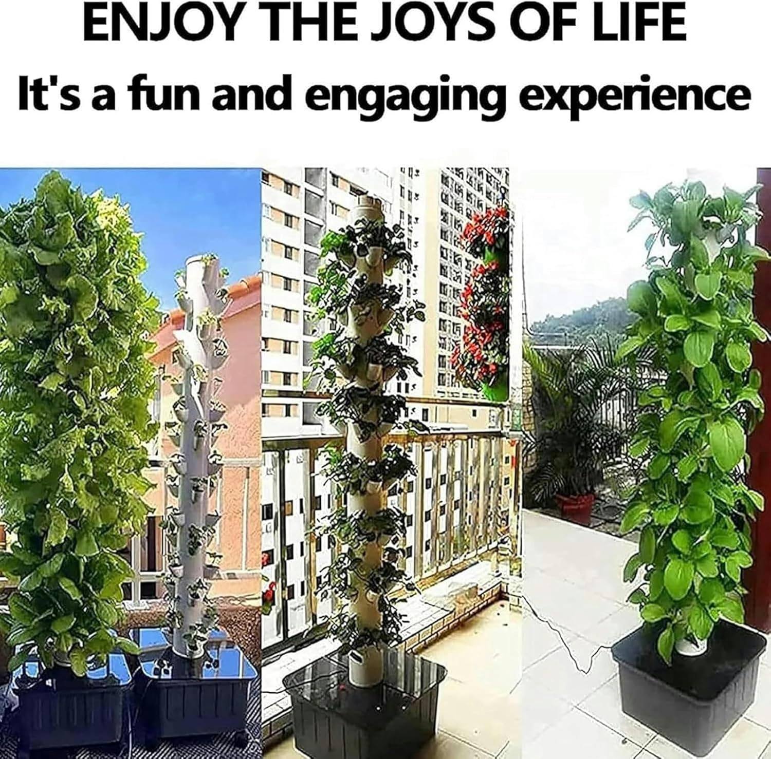 Hydroponic Growing Kits 45 Holes Hydroponics Growing System ｜ Indoor Grow System Vertical Grow Tower, Hydroponic Planting Equipment for, Fruits and Vegetables,Gifts