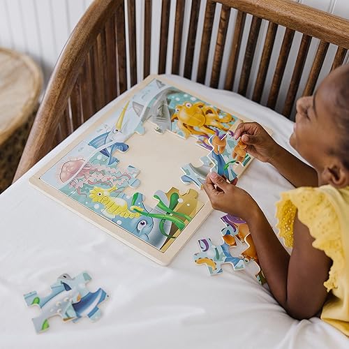 Miniatura 7 de melissa  doug animales bajo el mar océano rompecabezas de madera Versión estándar Multicolor