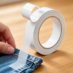 No-Sew Double-Sided Hem Tape, 1in x 40ft