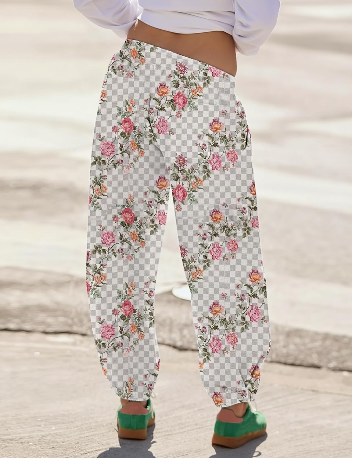 Ziesexy Leopard Pants Women Barrel Sweatpants Casual Baggy Cheetah Print Lounge Pants Drawstring Joggers Pant Trousers