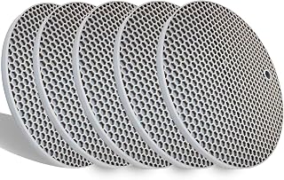 5 Pcs Extra Thick Silicone Trivets Pot Holder and Oven Mitts,Trivets for Hot Dish,Nonslip Insulation Honeycomb Rubber Hot Pads for Countertop,Multi-Purpose,Flexible Mats Heat Resistant Potholders,Grey