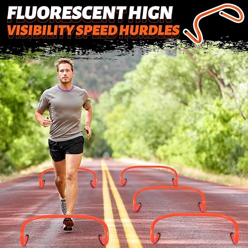 Miniatura 3 de Wettarn 18 unidades de entrenamiento de velocidad de 6 pulgadas, obstáculos de entrenamiento de agilidad, obstáculos de entrenamiento duradero,