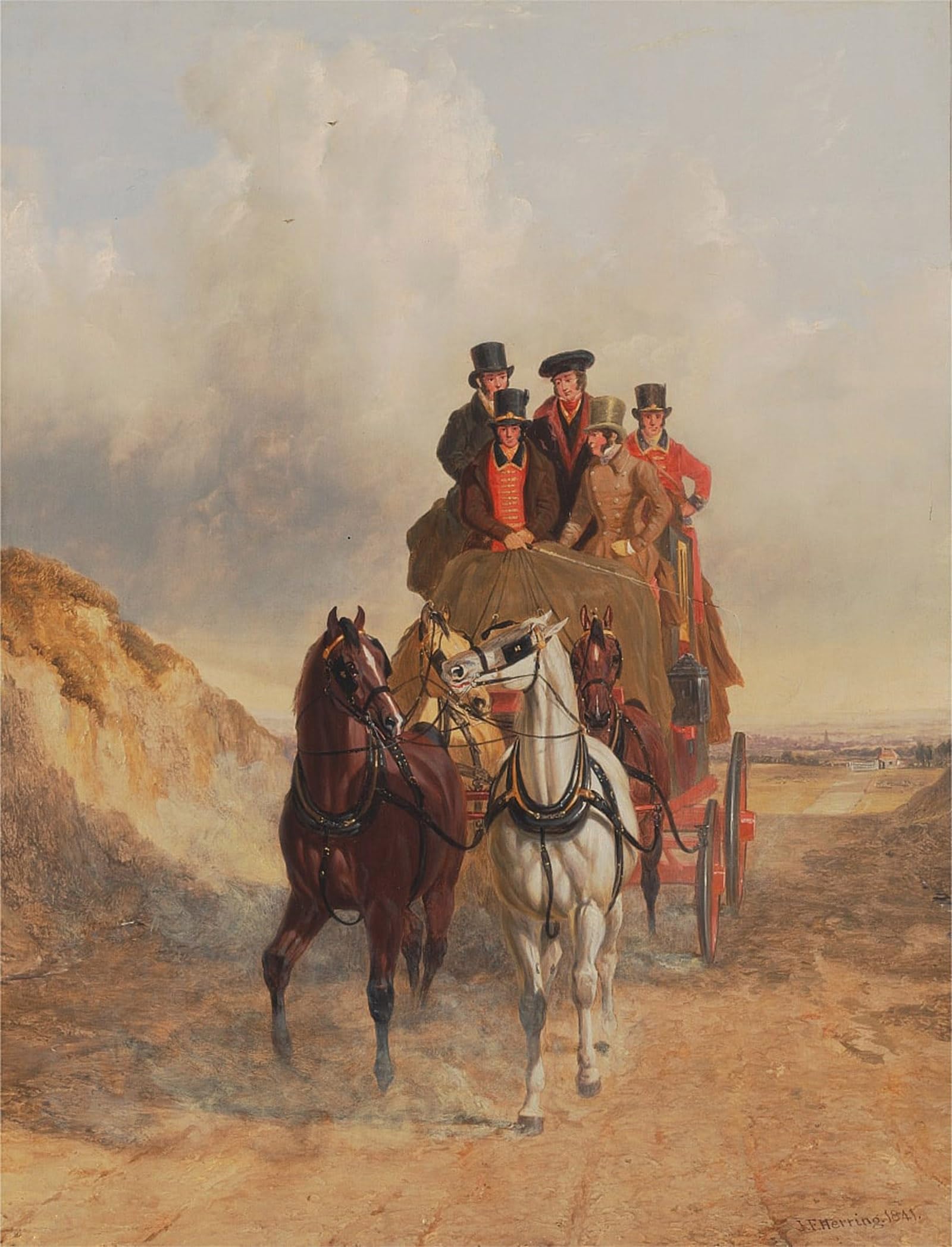 Cuadro pintura al óleo de John Frederick Herring para transformar tu salón con arte clásico 5