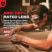 Vista 4 de NoCry Gafas de seguridad antivaho sobre anteojos para hombres y mujeres — ANSI Z87.1 Premium antiarañazos y UV380 — Protección ocular con lente