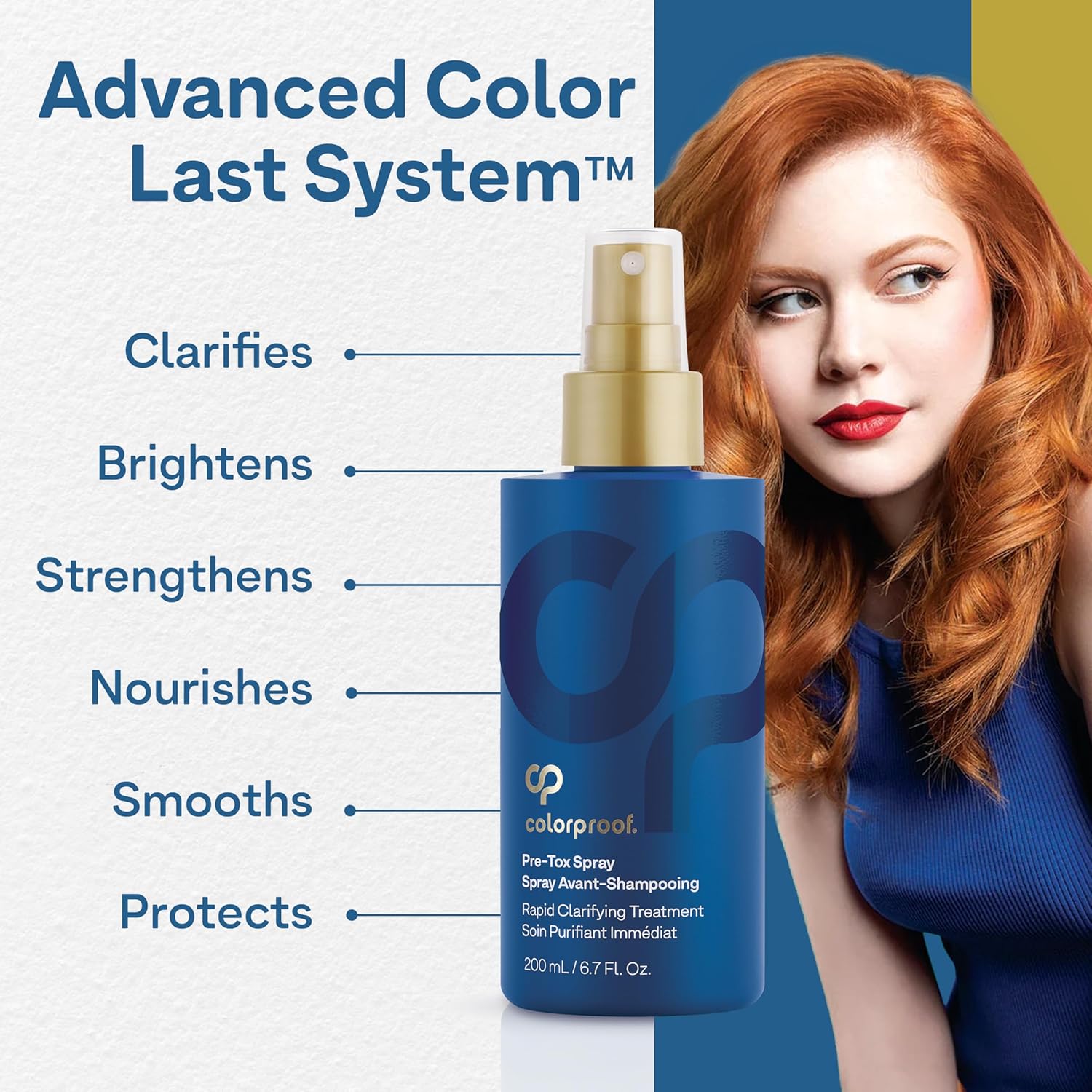 Colorproof Hair Pre-Tox Spray 6.7 Fl. Oz. Rapid Clarifying Pre Shampoo Spray with Color Protection, Coconut & Lemongrass Scent - Image 7