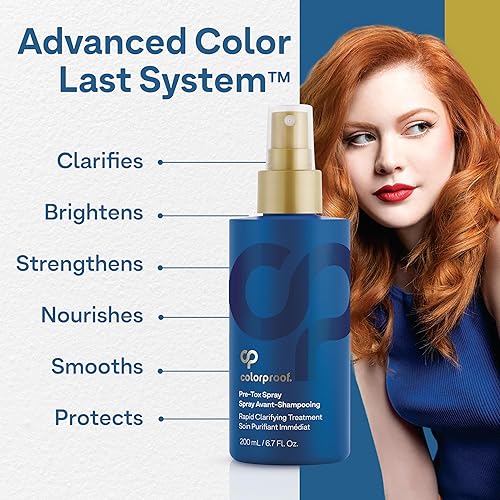 Miniatura 7 de Colorproof Spray pre-tox para el cabello, 6.7 onzas líquidas, spray de prechampú de aclaración rápida con protección del color, aroma a coco y