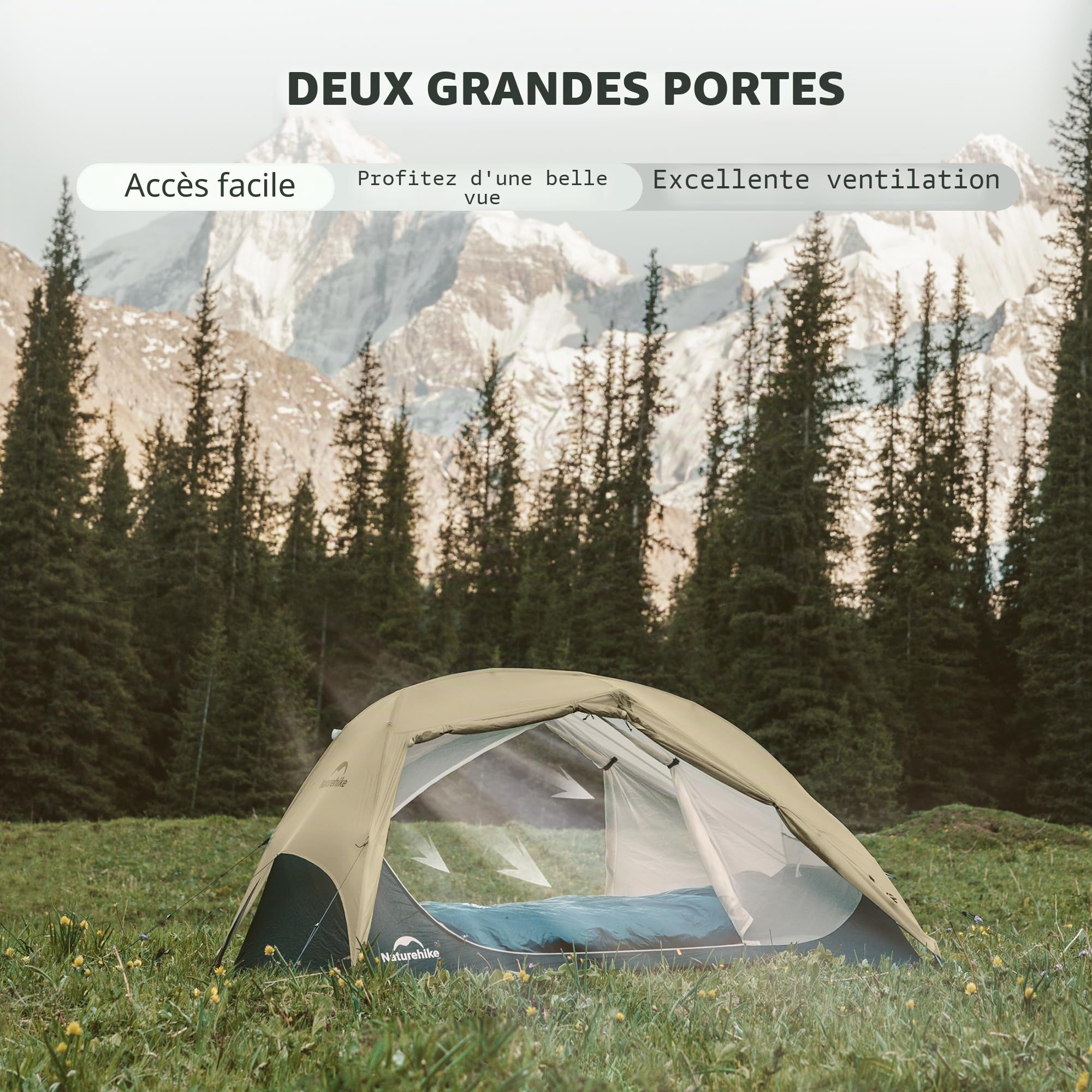 Naturehike Star River Tente de randonnée 4 saisons ultra légère double couche étanche pour randonnée, trekking et camping sauvage