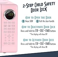 Vista 7 de Nostalgia Retro - Horno microondas de 0.7 pies cúbicos, 700 vatios, tamaño de encimera con plato giratorio de vidrio, cerradura de seguridad