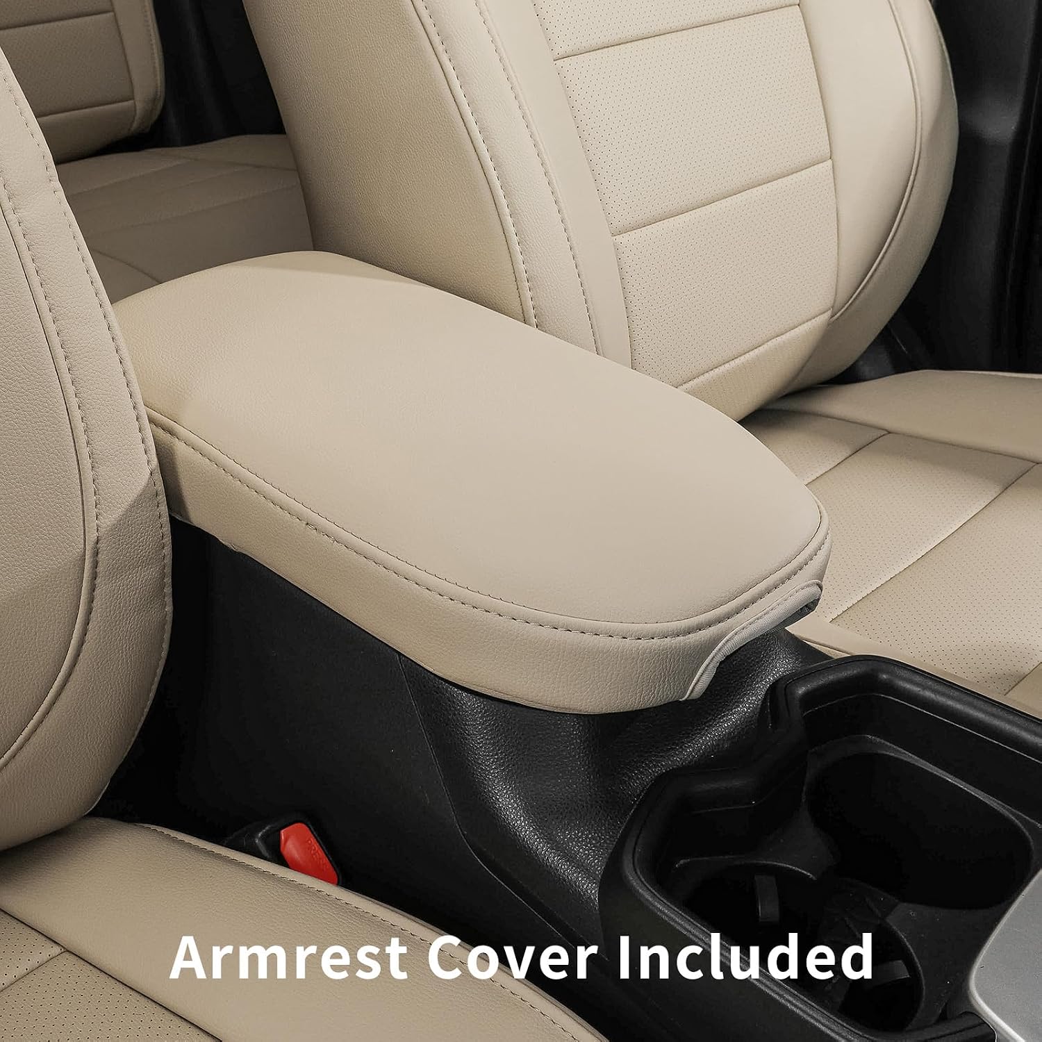 coverdream Custom Seat Covers for 2017-2022 Honda CR-V,Premium Faux Leather Car Seat Cover Set,Full Set Waterproof SUV Seat Protector,Armrest Covers Included (Beige)