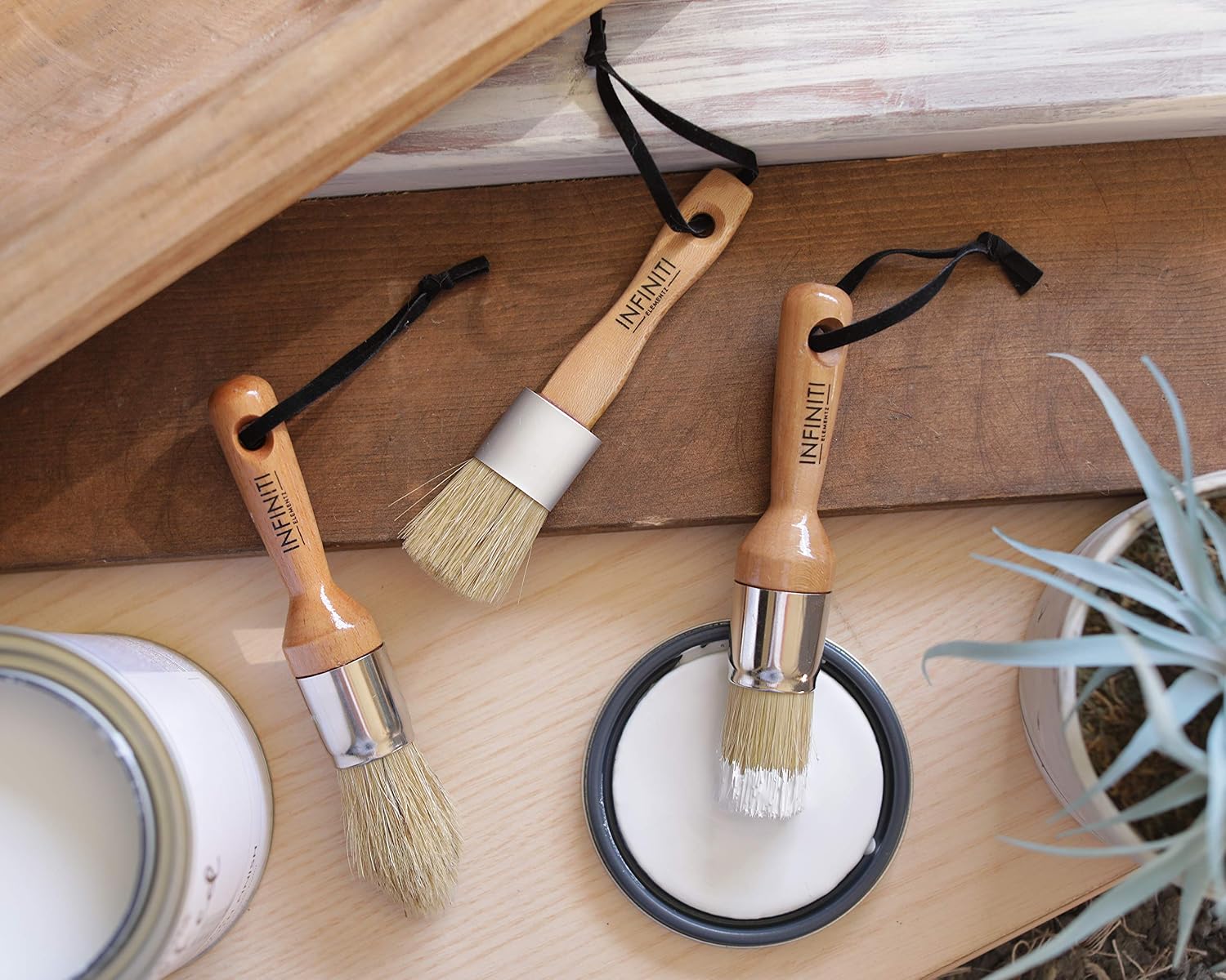 Professional Chalk and Wax Paint Brush 7PC Set!!!! Large DIY Painting and Waxing Tool | Smooth, Natural Bristles | Folk Art, Home Décor, Wood Projects, Furniture, Stencils | Reusable (Extra Large 7pc)
