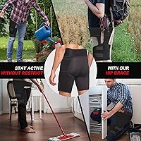 Vista 7 de Soporte de cadera para aliviar el dolor de ciática, envoltura de compresión de isquiotibiales para nervio ciático, muslo, tensión flexora de cadera