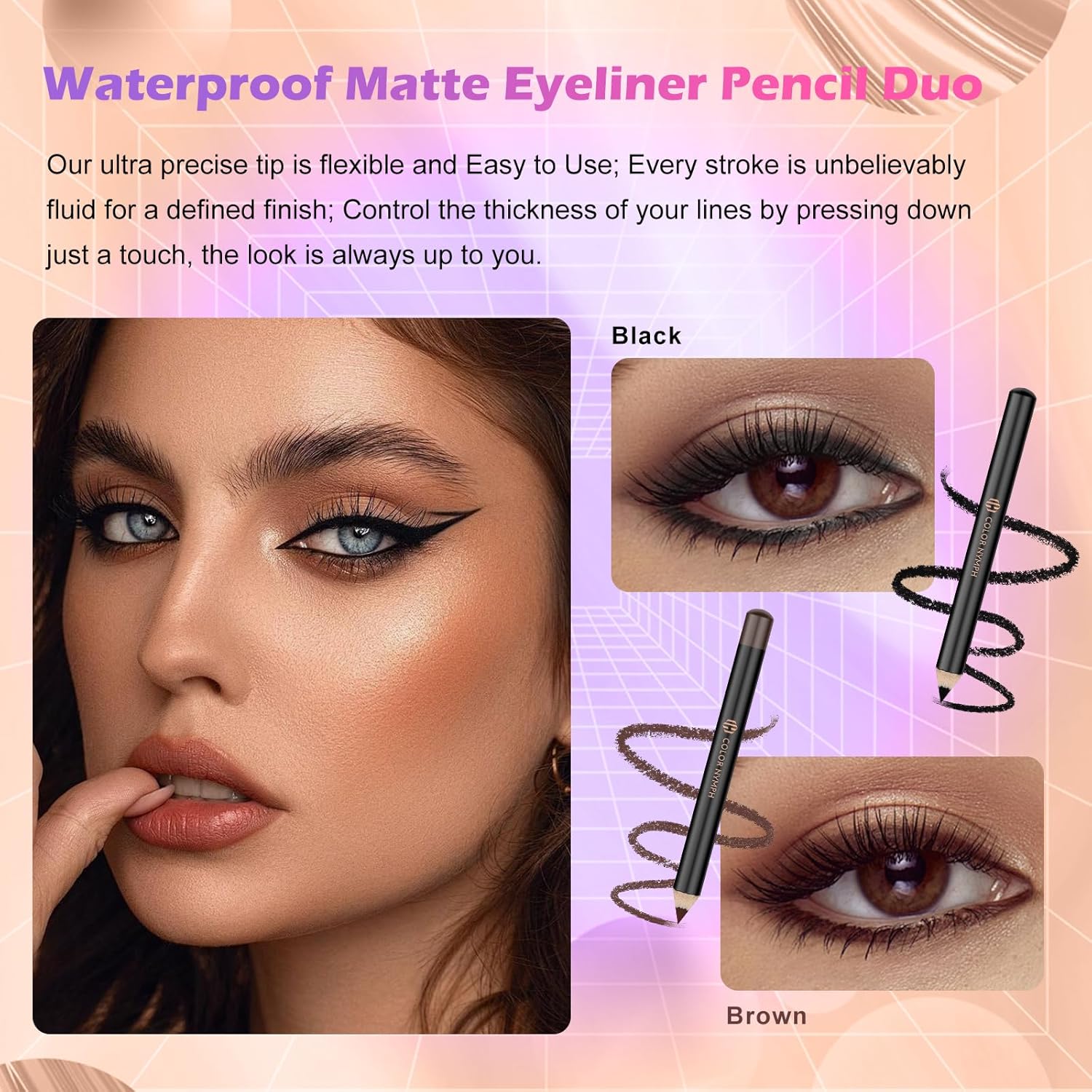 Color Nymph Girls Makeup Kit for Teen | Full Starter Cosmetics Makeup Set With Train Case | Included 32 Colors Eyeshadow, Bronzer, Contour Powder, Blush, Highlighter, Lip Gloss (Pink) - Image 6