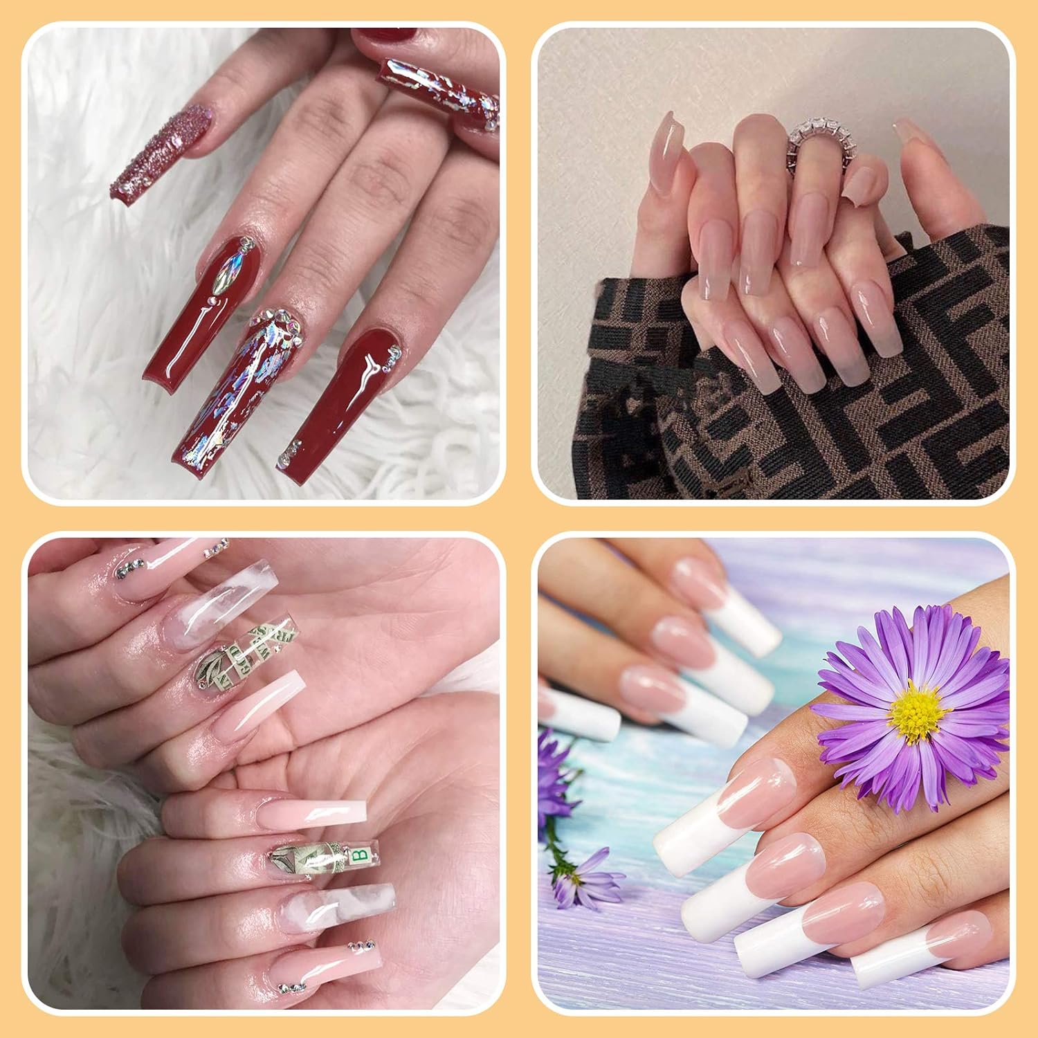 Buy Extra Long C Curve Half Cover 1100pcs Deep C Nail Tips Long Straight Square Shape Tips French Acrylic False Nail With Colors Nail Sequins Straight Nail Tips For Art Diy Nail Buy Extra Long C Curve Half Cover 1100pcs Deep C Nail Tips Long Straight Square Shape Tips French Acrylic False Nail With Colors Nail Sequins Straight Nail Tips For Art Diy Nail