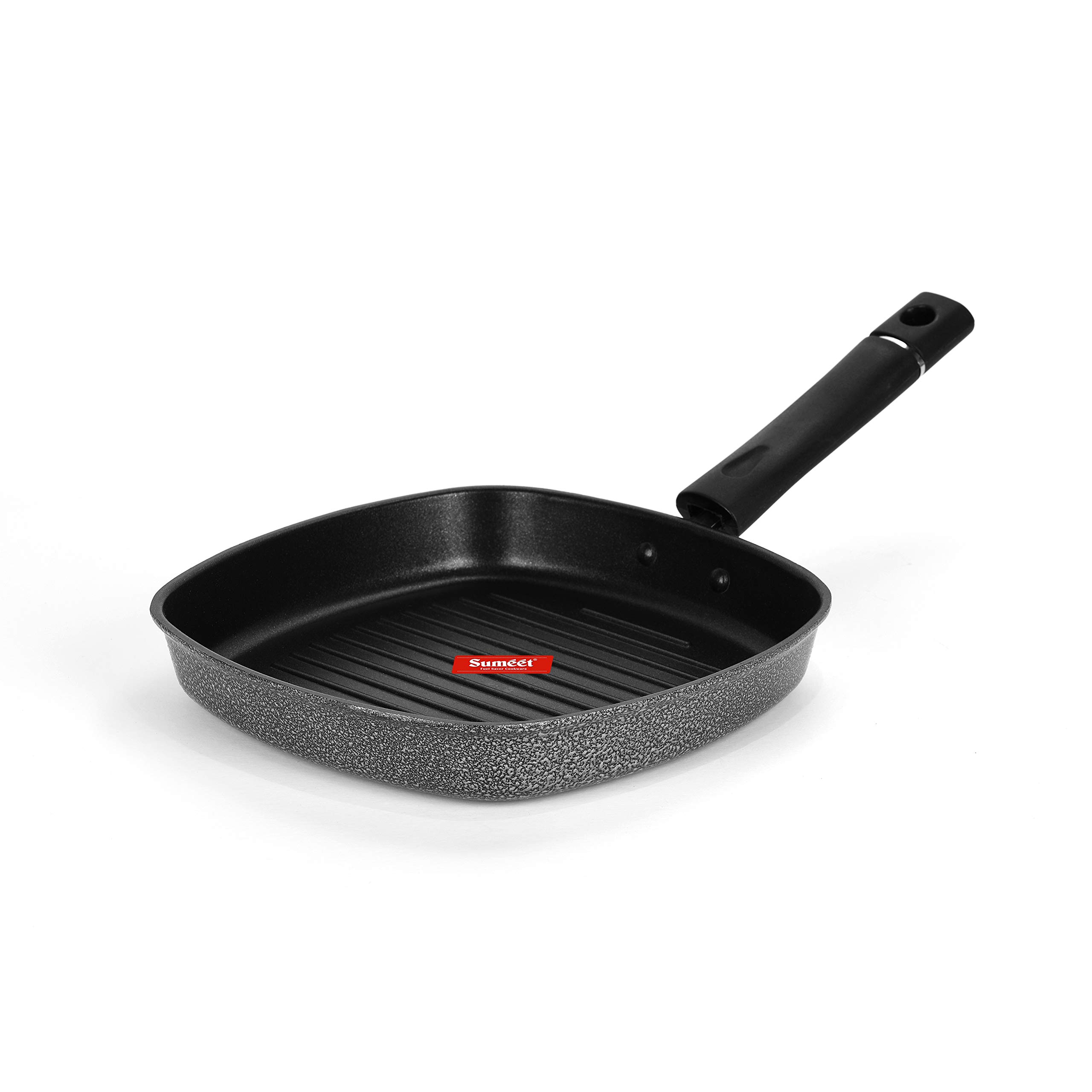 Sumeet 3.25mm Nonstick Grill Pan for sandwich, toast Gas Stovetop friendly 22cm (Black) 4