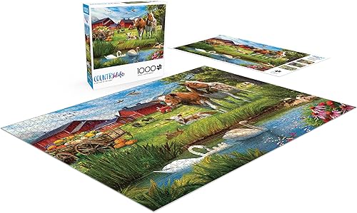 Miniatura 3 de Buffalo Games - Lena - Fall at The Farm - Rompecabezas de 1000 piezas para adultos - Rompecabezas desafiante perfecto para noches de juego - El