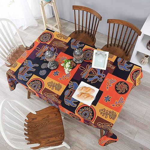 Miniatura 8 de Bringsine - Mantel rectangular de lino lavable, diseño clásico, varios tamaños