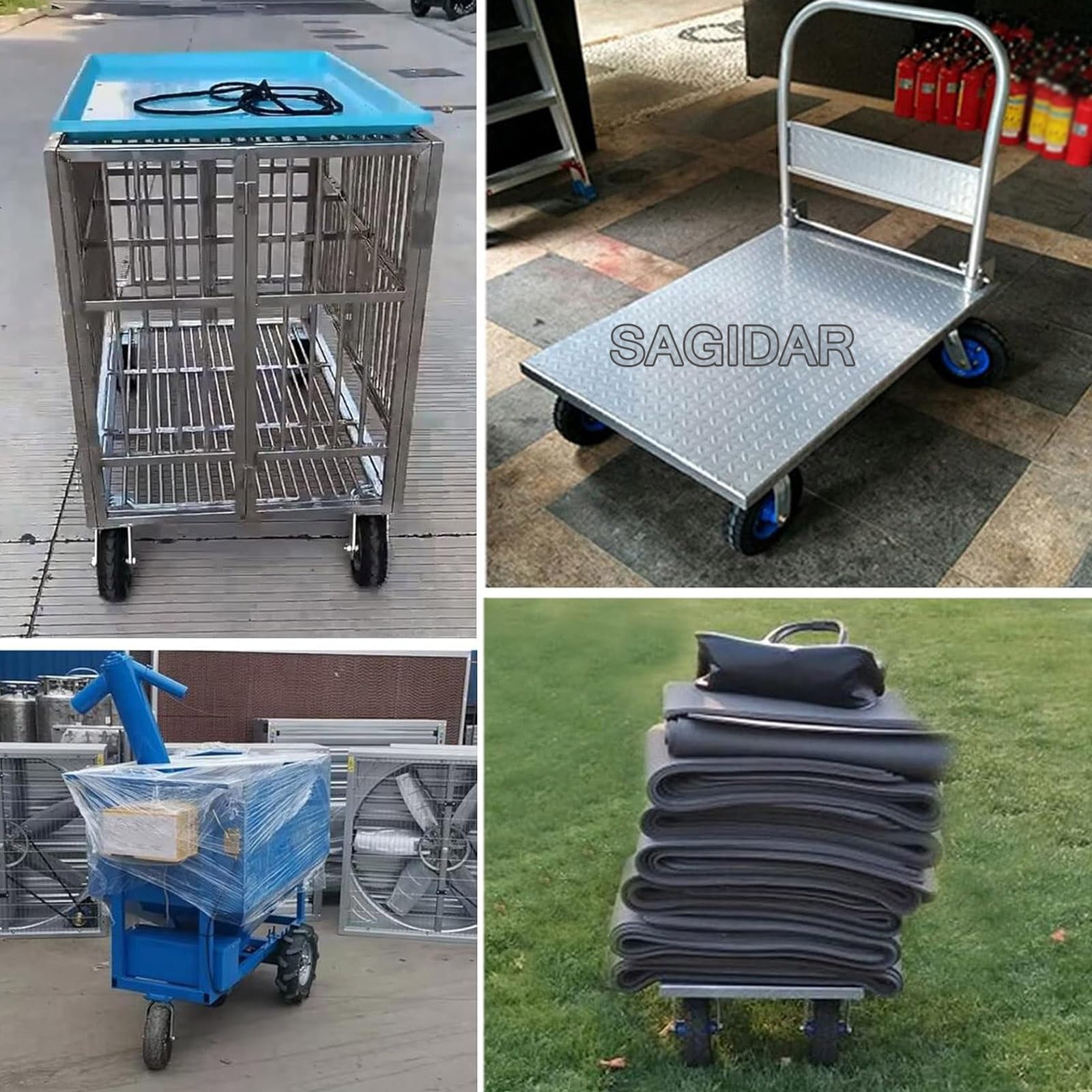 SAGIDAR Schwerlastrollen Industrie, Gummi Bockrolle 2 Stück, Luftreifen Gummi Lenkrolle Ø 20cm/25cm, Feststehend/Drehbar/Bremse, Tragkraft 200kg, rutschfest Und Verschleißfest, Gummi Ersatz Rollen
