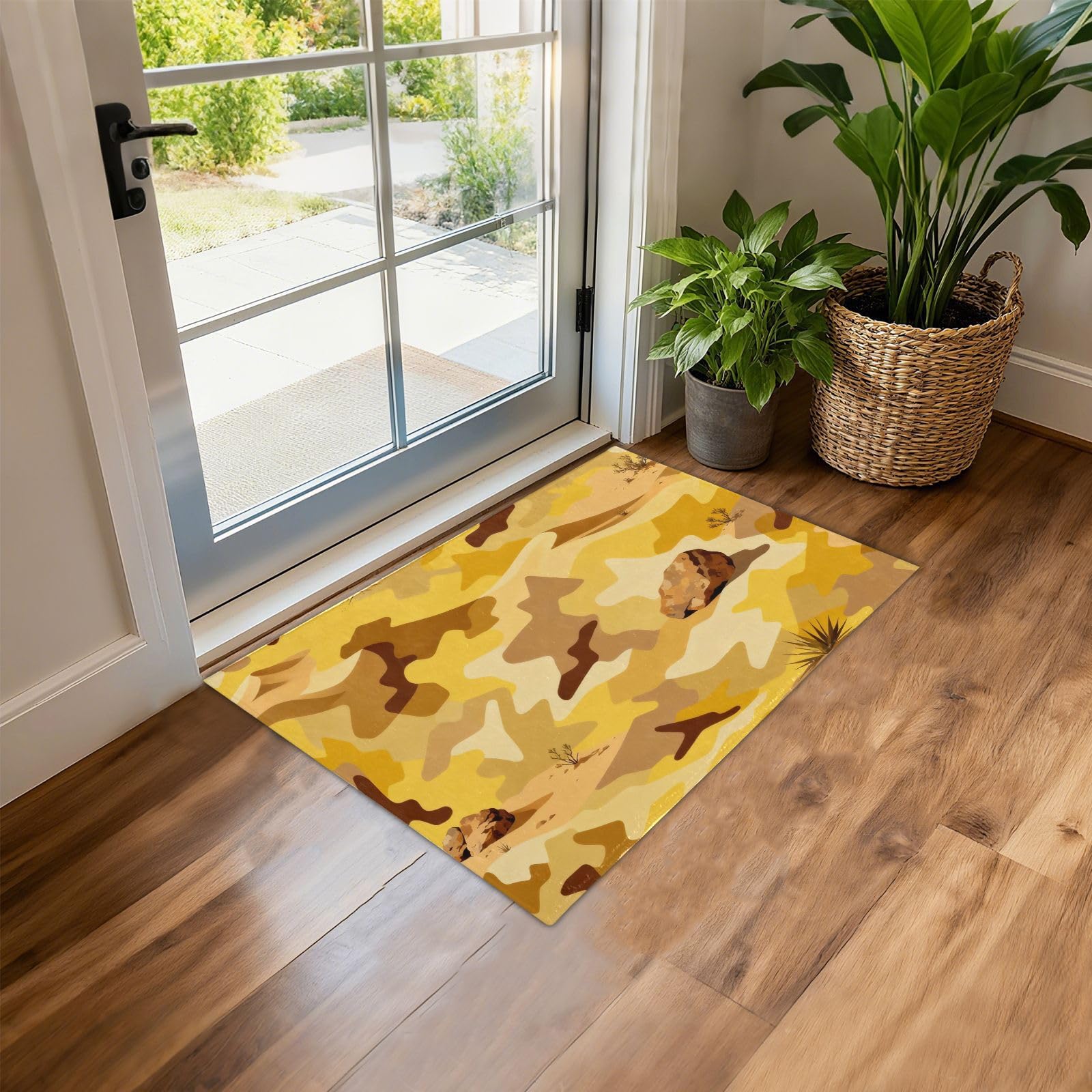 GuoChe Dywaniki 61 x 91 cm zmywalny antypoślizgowy dywanik łazienkowy do salonu sypialni jadalni pustynny kamuflaż