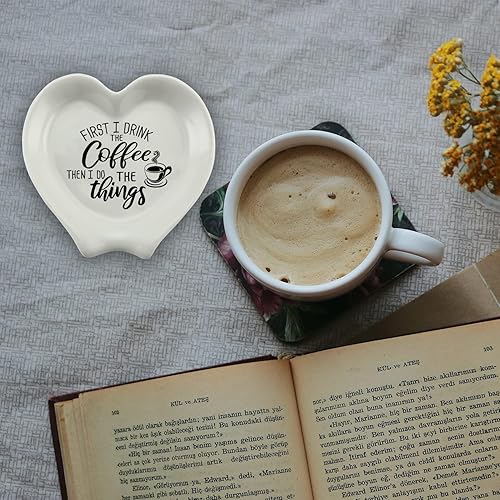 Miniatura 7 de Soporte de cuchara de café de cerámica en forma de corazón, soporte para cuchara de café, decoración de estación de café, accesorios de barra de