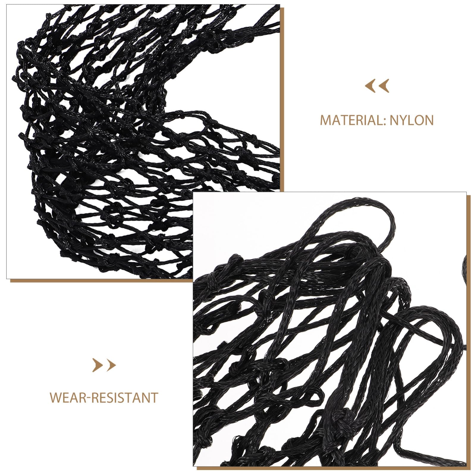 BESPORTBLE 5 Piezas Bolsas de heno comedero caballo colgante de red para alimentación de cabras juguete red de heno hámster cerdos bolsa multifunción contenedor de almacenamiento nylon Black