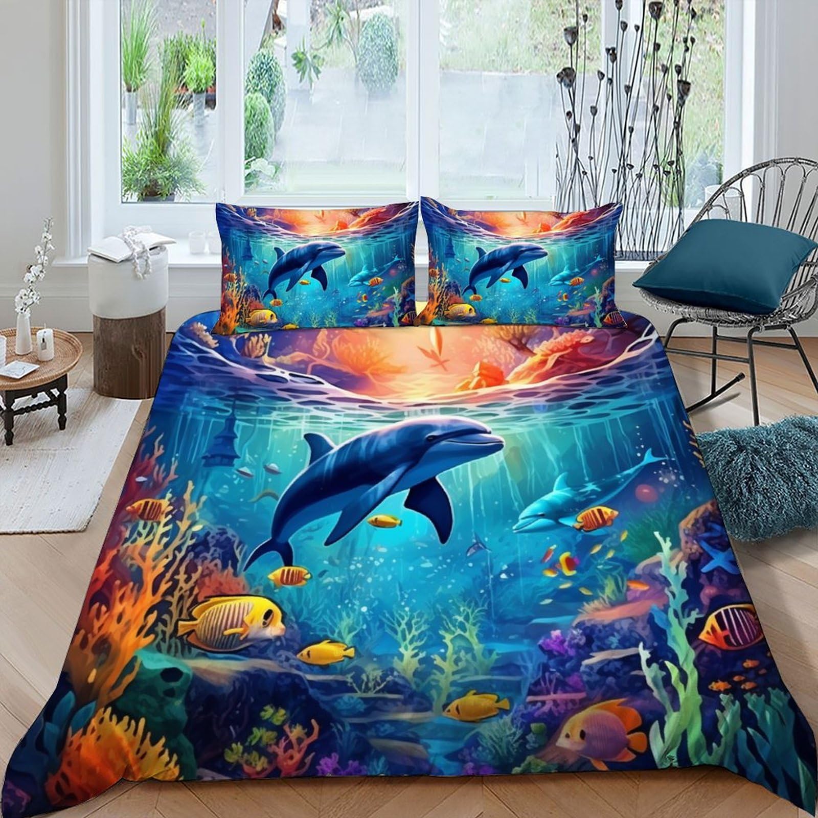 Housse de couette parure de couette 3 pièces lit King 220x240cm