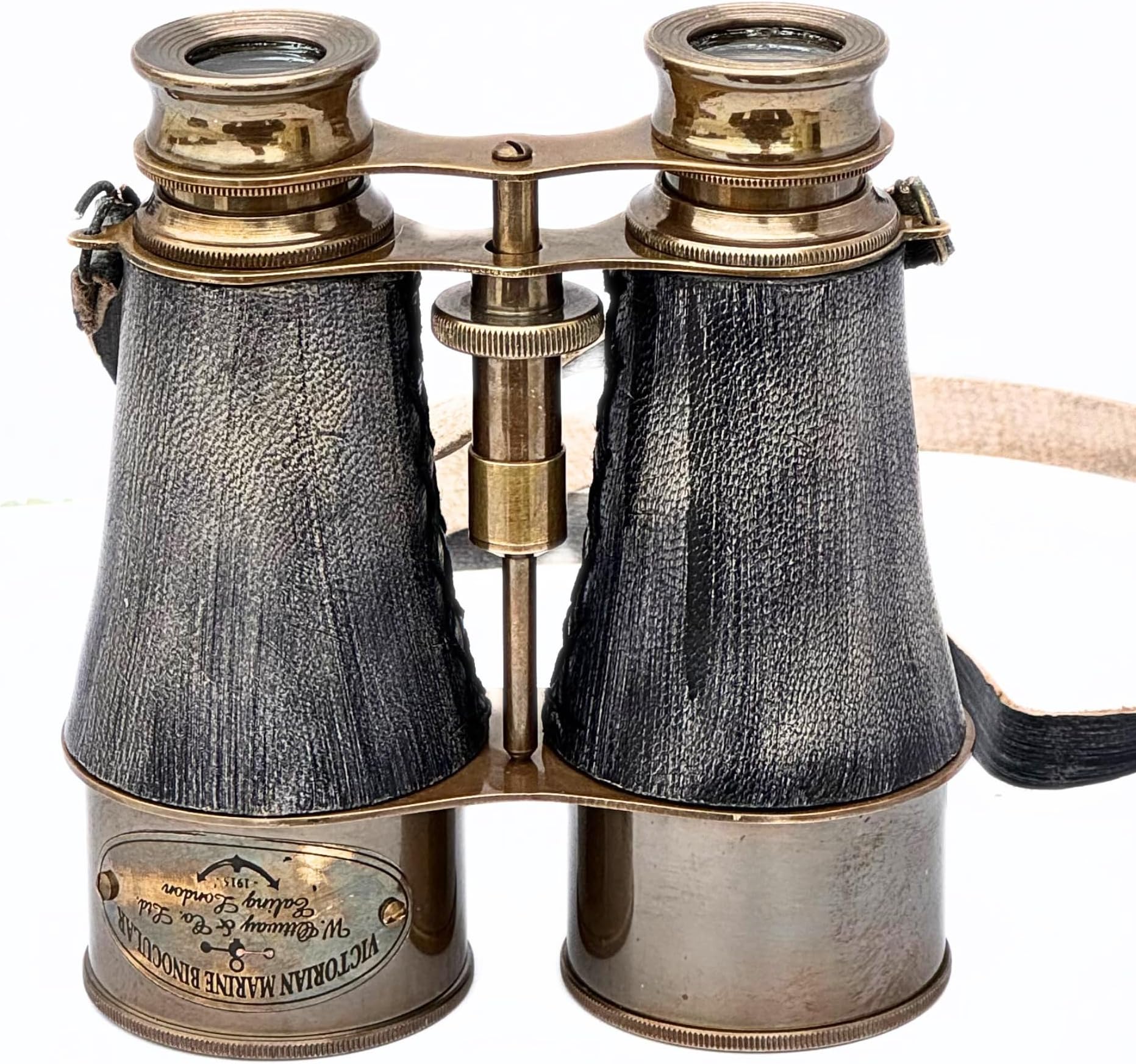 collectiblesBuy Antique Marine Victorian Binoculars Handmade Buffed Leather Cover Belt, 6 inches, Brass