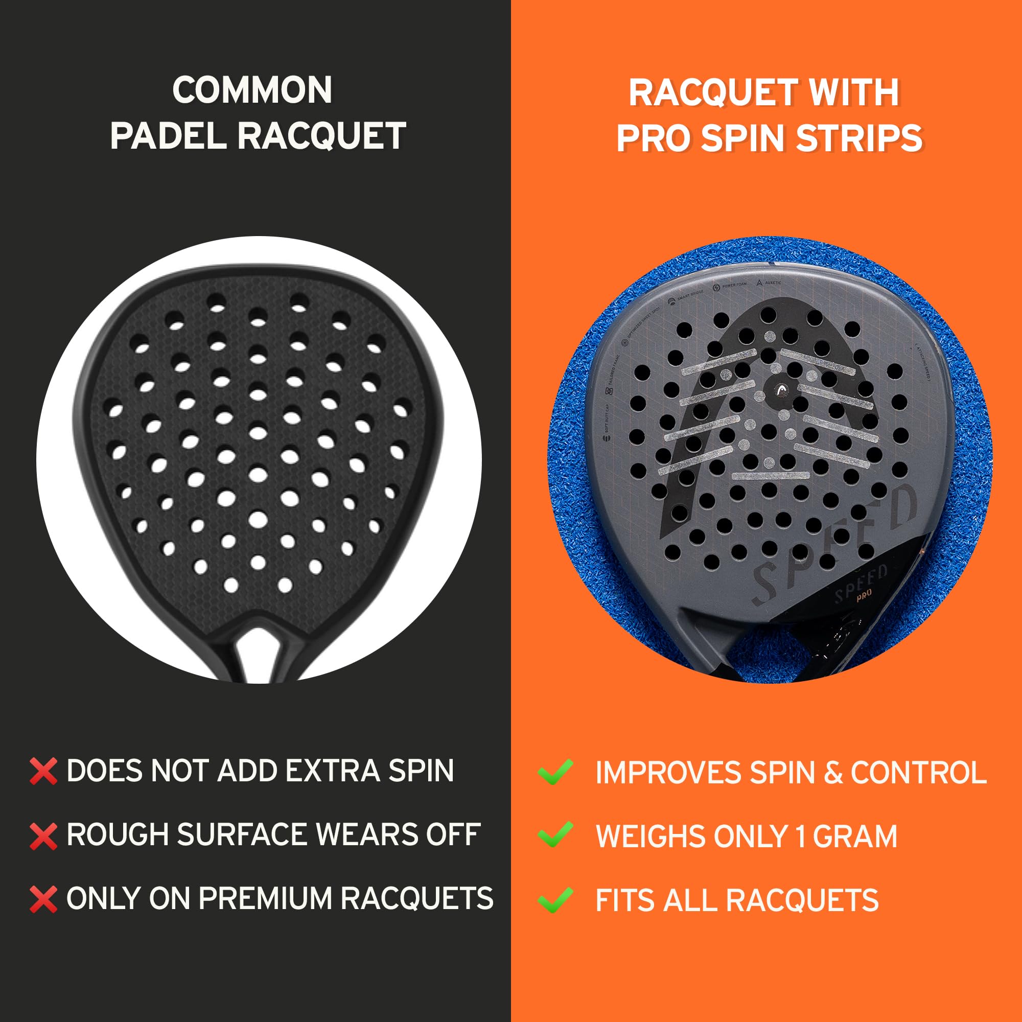 Padel Bundle - Head Evo Speed 2025 & Rezztek Pro Spin Strips | Für Padelschläger, Bundle für maximalen Spin und optimale Kontrolle