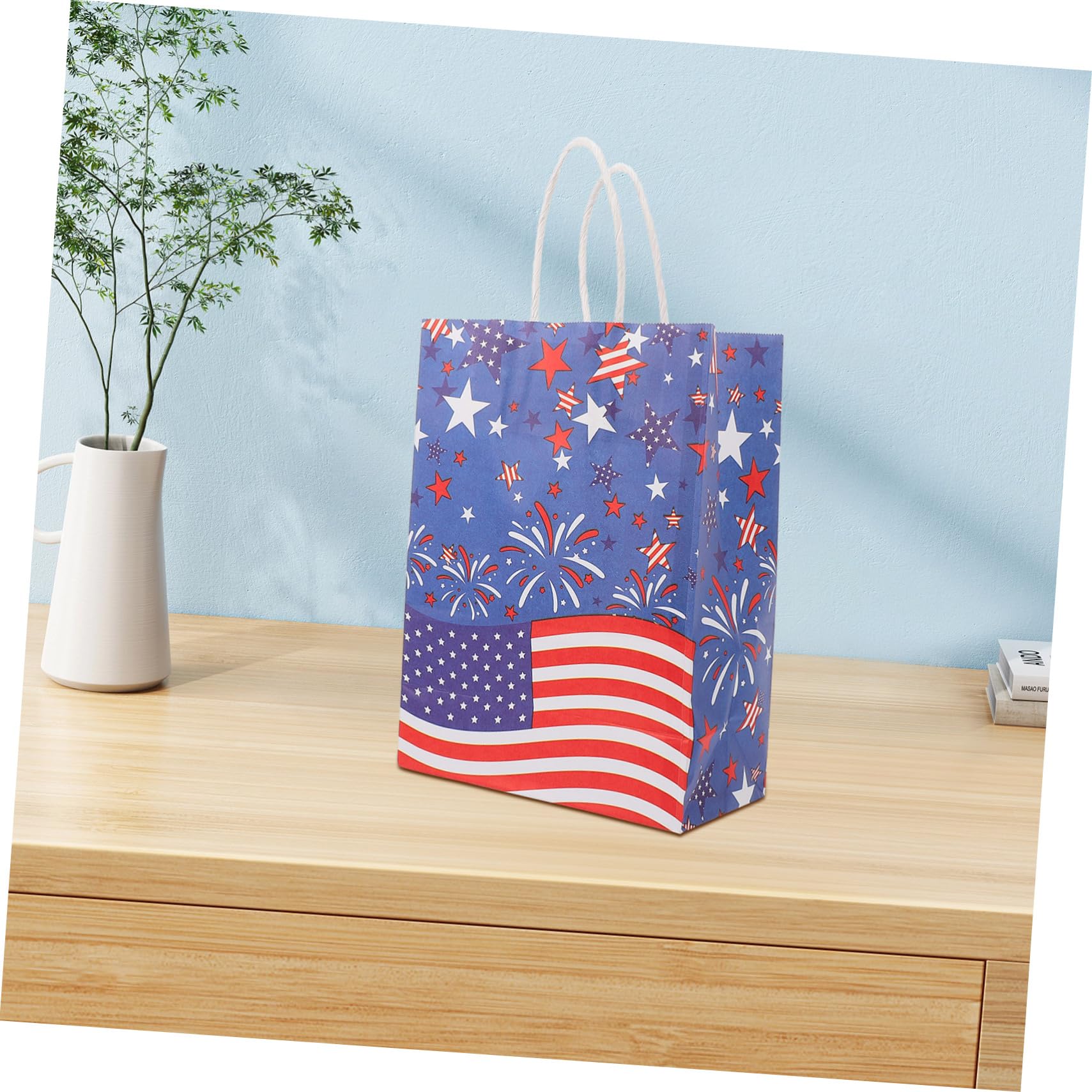 NUOBESTY 4 Sätze Geschenktüte Zum Unabhängigkeitstag Taschen Zum Verpacken Von Geschenken Große Geschenktüte Dekorative n Groß Partytaschen Papier 12 Stück * 4