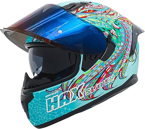 HAX Casco de motocicleta de cara completa de obsidiana con doble visera para adultos, para motocicleta de calle, con pinlock listo para pinlock,